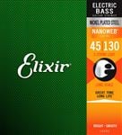 Elixir 14202 NANOWEB Long Scale 5 String Electric Bass Strings Light Front View
